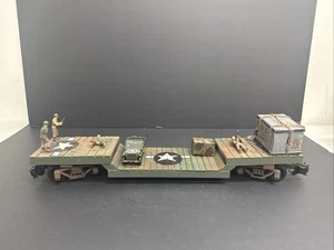 Einzigartiger G Scale Custom US Army Military Flatcar, handbemalt und detailliert. #66 - Bild 1 von 7