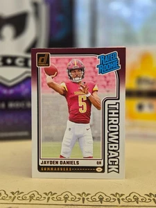 2024 Donruss Rated Rookie Jayden Daniels RC Throwback #43 Washington Commanders - Picture 1 of 2