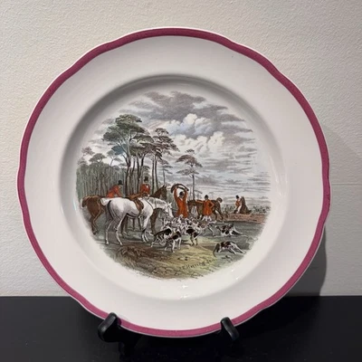 Spode The Hunt J.F. Herring The Death Dinner Plate 10.25in Red Rim Fox Hunt - Image 1 of 4