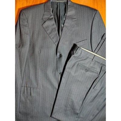 Canali Made In Italy Wool Pinstripe Suit Big & Tall Size XL Men's 46R - Image 1 of 4