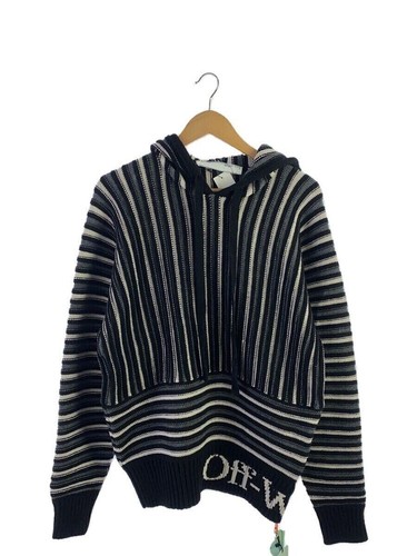 FELPA CON CAPPUCCIO PLISSETTATA OFF WHITE LANA nera usata