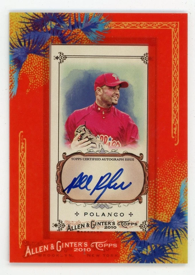 Mini automático Topps Allen & Ginter PLACIDO POLANCO 2010 enmarcado Philadelphia Phillies Foto 1 de 1