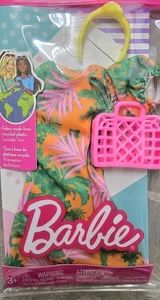 Barbie Puppe Fashion Paket Neu Tropical Print Kleid Outfit mit Zubehör - Bild 1 von 3