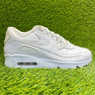 Nike Air Max 90 Boys Size 7Y White Athletic Running Walking Shoes Sneakers - Image 1 of 4