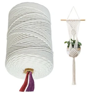 Makramee Garn Baumwolle Schnur zum -3mm×300 m- Faden - 100% natürliche Baumwolle - Bild 1 von 6