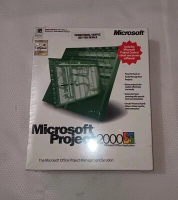 NEW SEALED - Microsoft Project 2000 w/ Project Central Client & Server Software - Image 1 of 2