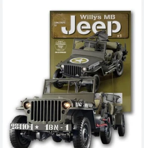 BUILD 1/8 Scala JEEP WILLYS MB Salvat Collection x120 FASCICOLI & Parti Modellino Auto - Foto 1 di 11