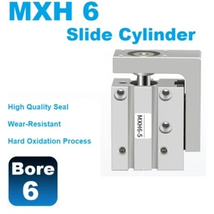 MXH6Pneumatic Small Precision Rail Slide Double Action Air Cylinder MXH6/20-40-Z - Picture 1 of 20