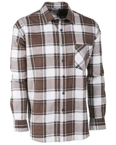 Camisa Hombre A quadri En Franela 100% Algodón Leñador Escocés Manga Larga - Imagen 1 de 7