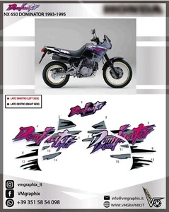 GLITTER adesivi NX 650 DOMINATOR 1993 - 1995 NX650 grafiche/stickers - Picture 1 of 1