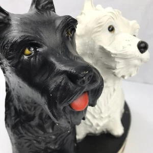 Vintage Black & White Scotch Whiskey Bar Display Scottie Dogs Terriers Lamp Base - Picture 1 of 12