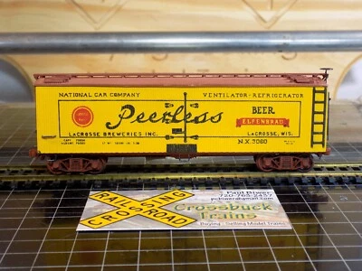 HO Wood Kit 40' Wood Reefer Peerless Elfenbrau Beer NX 3060 (Mo71715) - Image 1 of 4