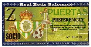 ENTRADA FUTBOL REAL BETIS BALOMPIE - 1974 PREFERENCIA Nº004219 - Picture 1 of 2