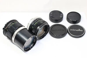 Lot of 2 Minolta MC Tele Rokkor PF 135mm F/2.8 + MC W.ROKKOR-SG 28mm F/3.5 Lens - Picture 1 of 13