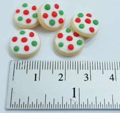 MONSTERMAGNETS Barbi Dollhouse Miniature Food Mini Cookies Christmas M&M Top Candy Lot 👻🧲 5pc