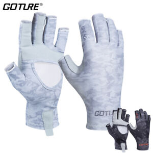 Goture Fingerless Fishing Gloves UPF 50+ Outdoor Sports Gloves S/M/L/XL 