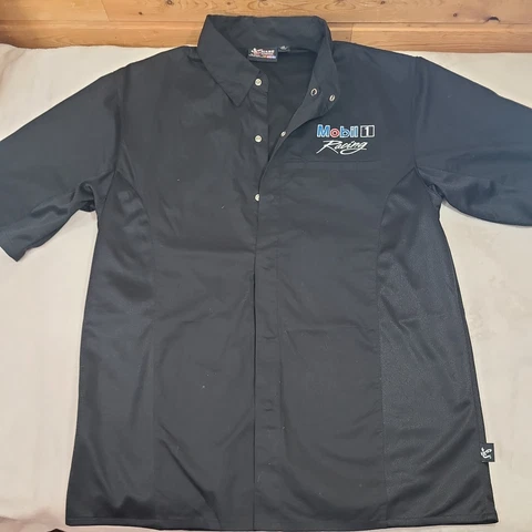 Tony Stewart #14 Mobil 1 Nascar Racing Men's Medium Snap Shirt Chase Authentics Cover