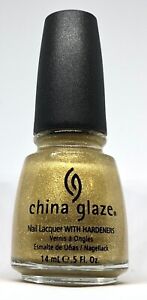 China Glaze Nail Polish 5 Golden Rings 28871 Gold with Sparkle Gold Glitter 