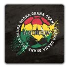 Personalised Ghana Football Sports Coaster Gift - 9cm x 9cm