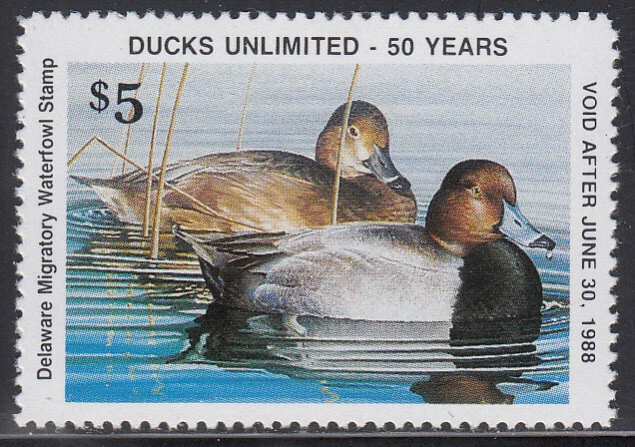USA Delaware   MNH Waterfowl  Ducks Jaffe DE8  Value $ 12.00 - Image 1 of 1