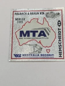 Retro Mining Sticker - MTA Merger 1995 - Picture 1 of 1