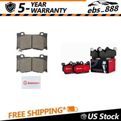 Juego de pastillas de freno de disco delanteras traseras Brembo para 2008 2009 2010 2011 Infiniti G37 Foto 1 de 4