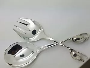 Woodside Sterling Co. Handgefertigtes Sterling Salat Servier Set - Bild 1 von 5