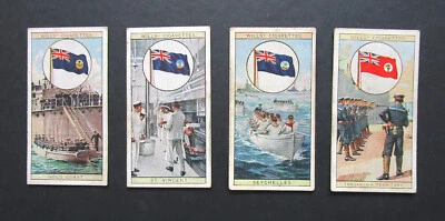 WILLS 4 VINTAGE 1929 CIGARETTE CARDS   FLAGS OF THE EMPIRE  9-17-19-23  SERIES 2 - Image 1 of 2