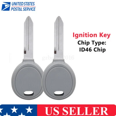 2 llaves de encendido transpondedor sin cortar para auto chip ID46 para Chrysler Dodge Jeep Y164-PT Foto 1 de 4