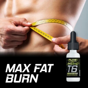 JOBLOT - PURE NUTRITION T6 INSANE FAT BURNER SERUM–BURN FAT BURNERS GET MUSCLES - Picture 1 of 2