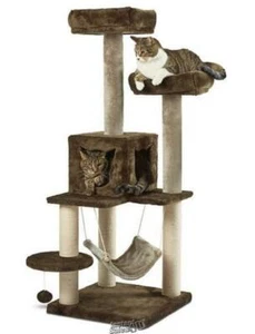 Kitty Power Paws-Cat Condo 19.3"Lx19.3"Dx52.4"H Scratching Posts Resting Areas - Picture 1 of 2