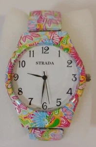 Strada Japanese Movement Water Resistant Flower Print Pattern Watch - Bild 1 von 9