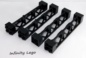 4 LEGO Negro Soporte 2 x 2 x 10 Triangular Vertical 3 Secciones (95347) 4 Piezas - Imagen 1 de 3