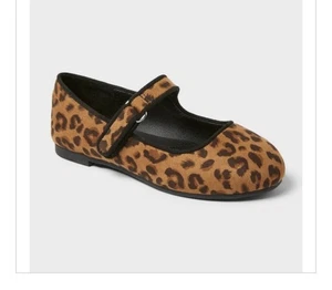 Cat & Jack Kleinkind Mädchen Addy Leopardenmuster Ballerinas Größe 8 neu - Bild 1 von 6