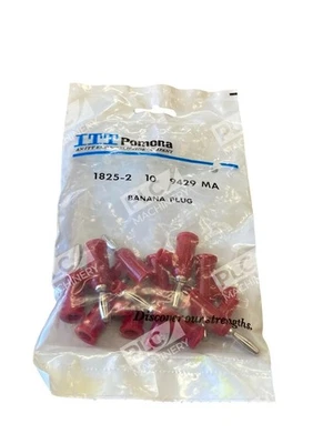 ITT Pomona 1825-2 Rojo Sin Soldadura Apilable Banana Plug 9429 MA Paquete de 10 Foto 1 de 4