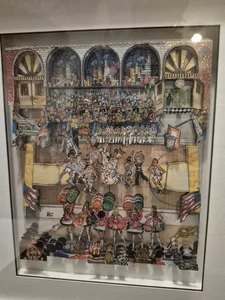 ekim    Charles Fazzino 3D Artwork "HOOPS"  Signed & Numbered Limited Edition - - Picture 1 of 15