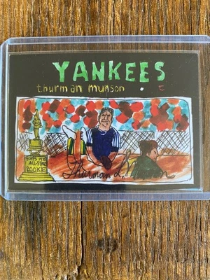 2022 Topps Spotlight 70 II Andy Friedman Thurman Munson (1971) /10 Red Back - Image 1 of 2