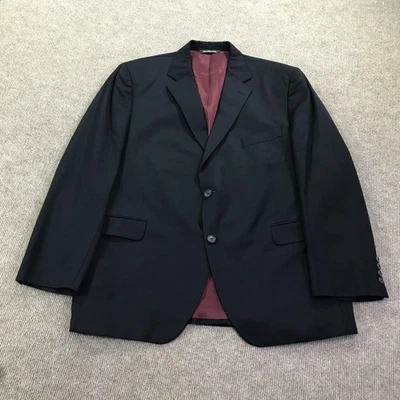 J Victor Sport Coat Mens 46S Black Wool Two Button Blazer Jacket Canada - image 1 of 4