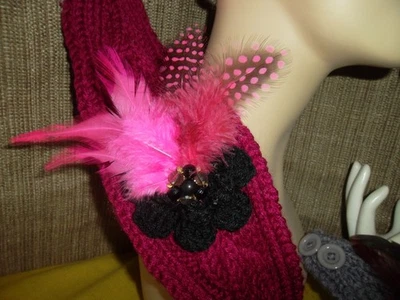 Lote feito à mão para meninas femininas de malha de crochê headband envoltório de cabeça aquecedores de orelha de inverno - Imagem 1 de 4