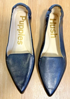 NUEVOS MOCASINES MUJER HUSH CACHORROS NEGROS TALLA 8 ZAPATOS SIN CORDONES PUNTERA PUNTIAGUDA PLANOS SIN CAJA Foto 1 de 4