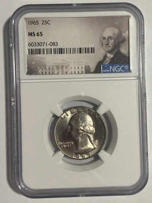 1965 - Washington Quarter - NGC MS65 Exact Coin Imaged - Image 1 of 4