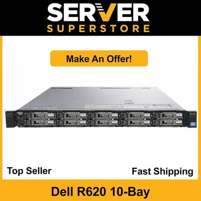 Dell PowerEdge R620 Server 2x E5-2650 V2 = 16 Cores H710 128GB RAM 4x 600GB SAS - Image 1 of 4