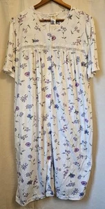 Vtg Sears Fundamentals Floral Knit Sleeveless Gown & Robe Set Size L New MM20 - Picture 1 of 11