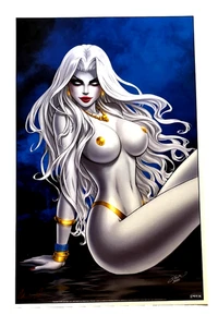 LADY DEATH EXCLUSIVE SIGNED COFFIN CUSTOM LIMITED EDITION ART PRINT COA NM+ - Picture 1 of 3