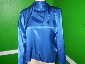 CAMISA TOP BLUSA SATINADO LÍQUIDO SONYA RATAY vintage 8 lazos - Imagen 1 de 1