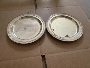 2 Vintage Christofle Industria Argentinien Weinflasche Untersetzer 5" Silber Teller - Bild 1 von 6