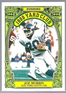 1986 Topps Joe Morris #4 New York Giants 1000 Yard Club NFL Football - Picture 1 of 2