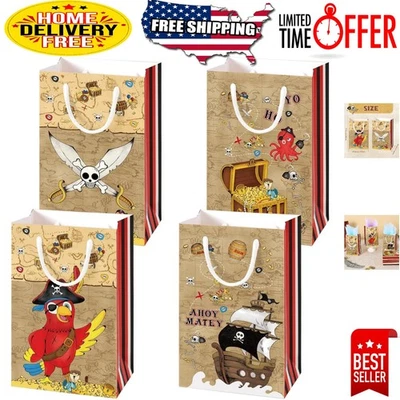 Bolsas de fiesta pirata inspiradas en el tesoro - 16 bolsas de regalos para celebraciones Foto 1 de 4