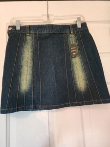 Claudio Nucci Stretch Jean Skirt Size 7/8 Nwt - Picture 1 of 3