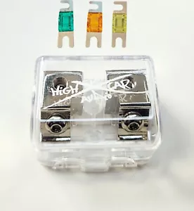 Sky High 4ga In 8ga Out MANL Heavy Duty Fuse Holder & 1250a 150a 175a Fuse COMBO - Picture 1 of 8